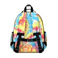 thumbnail image 3 of Colorful Tie Dye Pattern Backpack for School,Cute School Bag,Schoolbag with Adjustable Shoulder Straps & Padded Back,15.25"x11.5"x5.25", 3 of 5