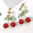 Kiplyki Wholesale Sweet Fashion Fruit Cherry Earrings Female Earrings