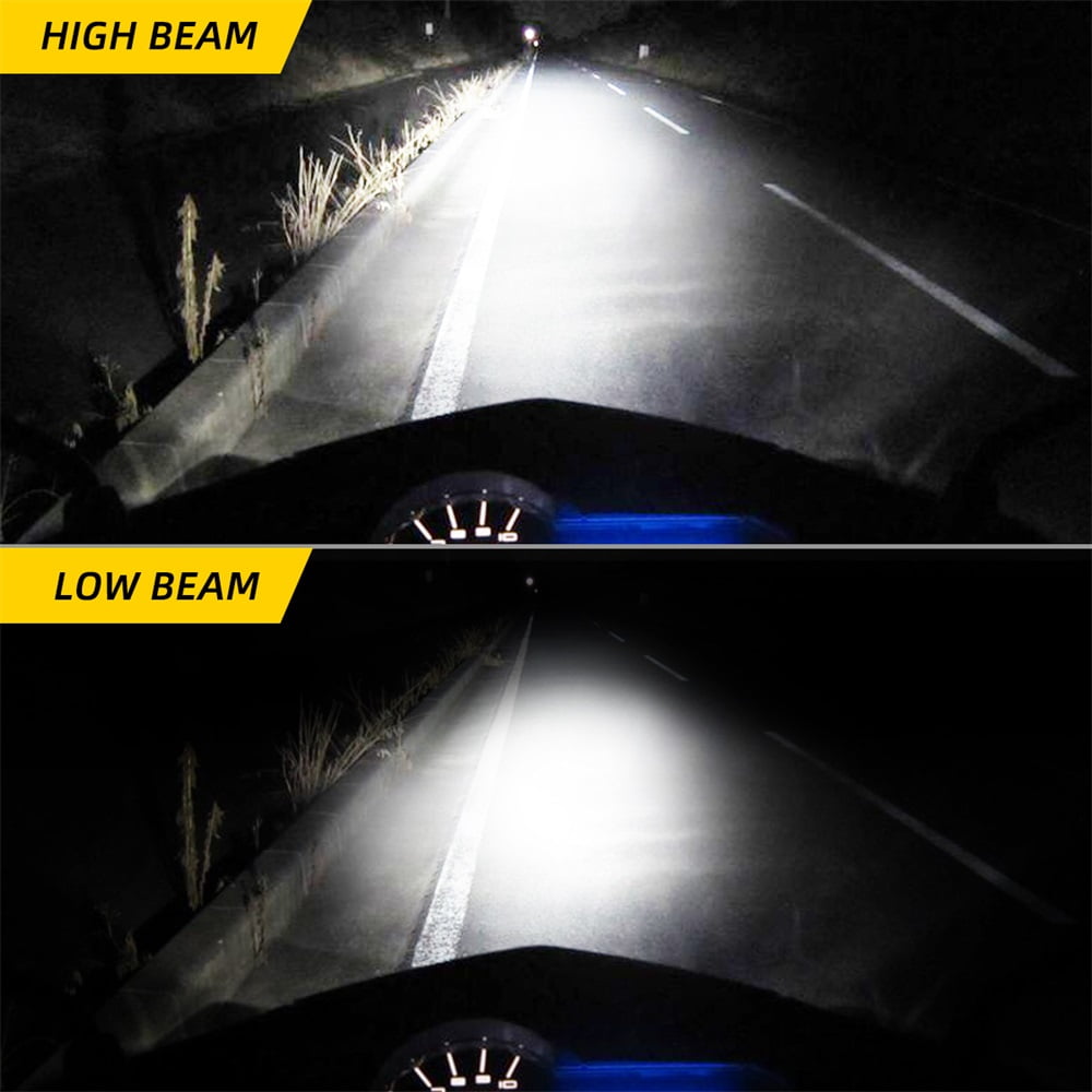 AUXITO H4 LED Headlight Bulb Motorcycle, 6000K White 300% Brighter 9003 HB2 Hi/Lo Beam Headlamp , Pack of 1