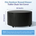 thumbnail image 2 of Agricasst Funda Redonda para Muebles de Jardín, Fundas para Muebles de Exterior con 4 Hebillas Ajustables y 1 Cordón, Fundas para Sillas de Mesa Exteriores Resistentes Al Agua 420D UV para Mesa y Comedor, 84x28 Pulgadas, 2 of 11