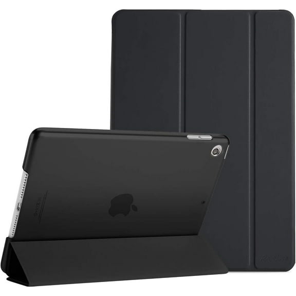 for iPad 9th/ 8th/ 7th Generation Case 10.2 Inch (2021/2020/2019 Release), 10.2 iPad Case 9th/ 8th/ 7th Gen Cover, Slim Smart Cover with Translucent Hard Shell Back -Black