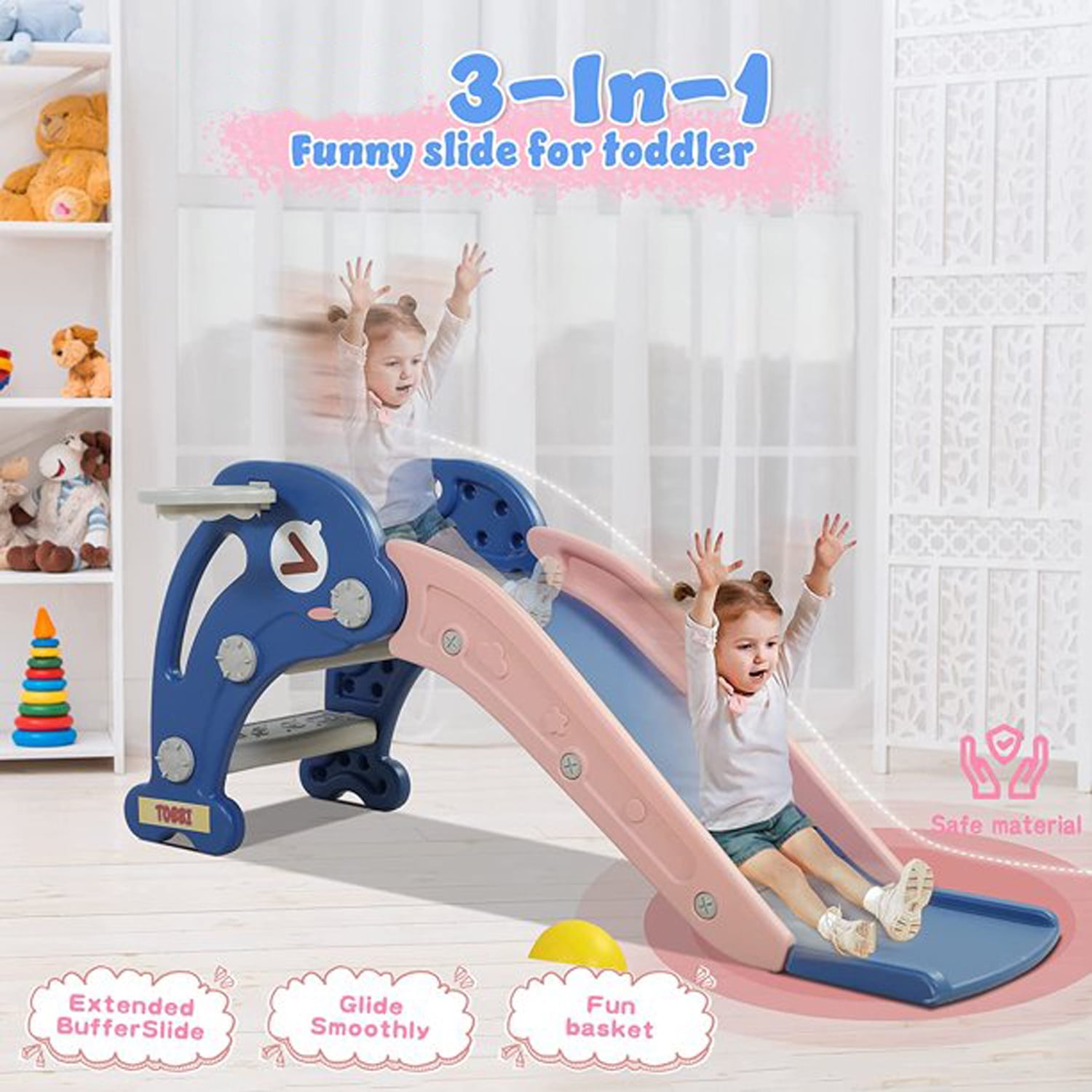 Indoor Home Children's Slide Multi-Function Combination Folding Toys Baby Slide 