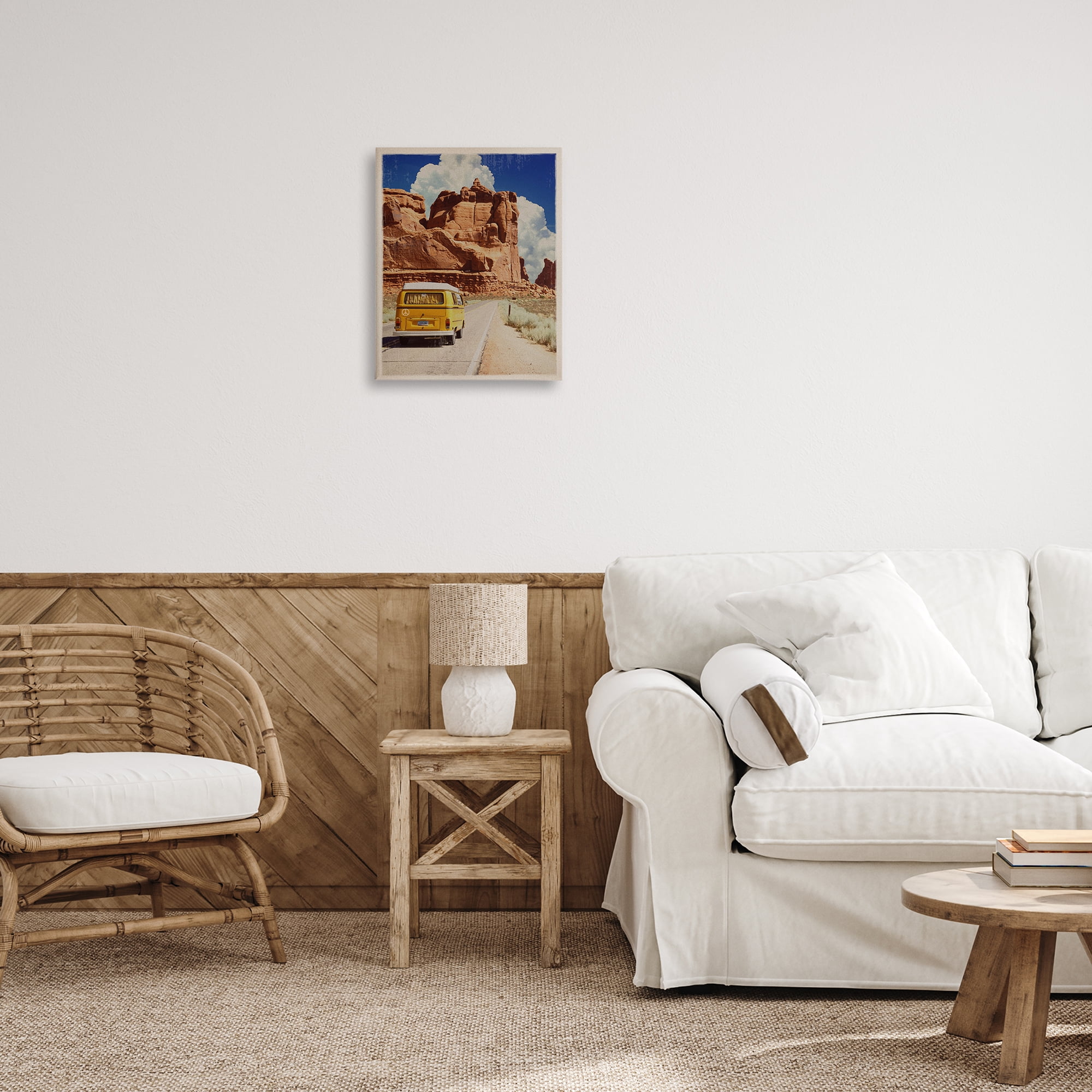 Retro Desert Adventure Canvas Wall Art, design by Old Red Truck
