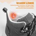 thumbnail image 4 of Botas de nieve AIRHAS para mujer, cálidas y resistentes al agua, color gris 8, 4 of 6