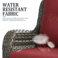 thumbnail image 5 of POCASSY Outdoor Wicker Rattan Swivel Rocking Patio Club Accent Chairs with Cushions, 5 of 10