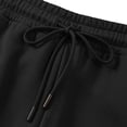 thumbnail image 4 of Hzzrkos Men Casual Loose Solid Color Long Sleeve Hooded Sweatshirt Elastic Waist Pants Set Athletic Style Pullover Hoodie Tracksuit Outfit Black, 4 of 8