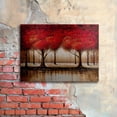 thumbnail image 3 of Trademark Fine Art "Parade of Red Trees" Brushed Aluminum Wall Art Art by Rio 16" x 22", 3 of 4