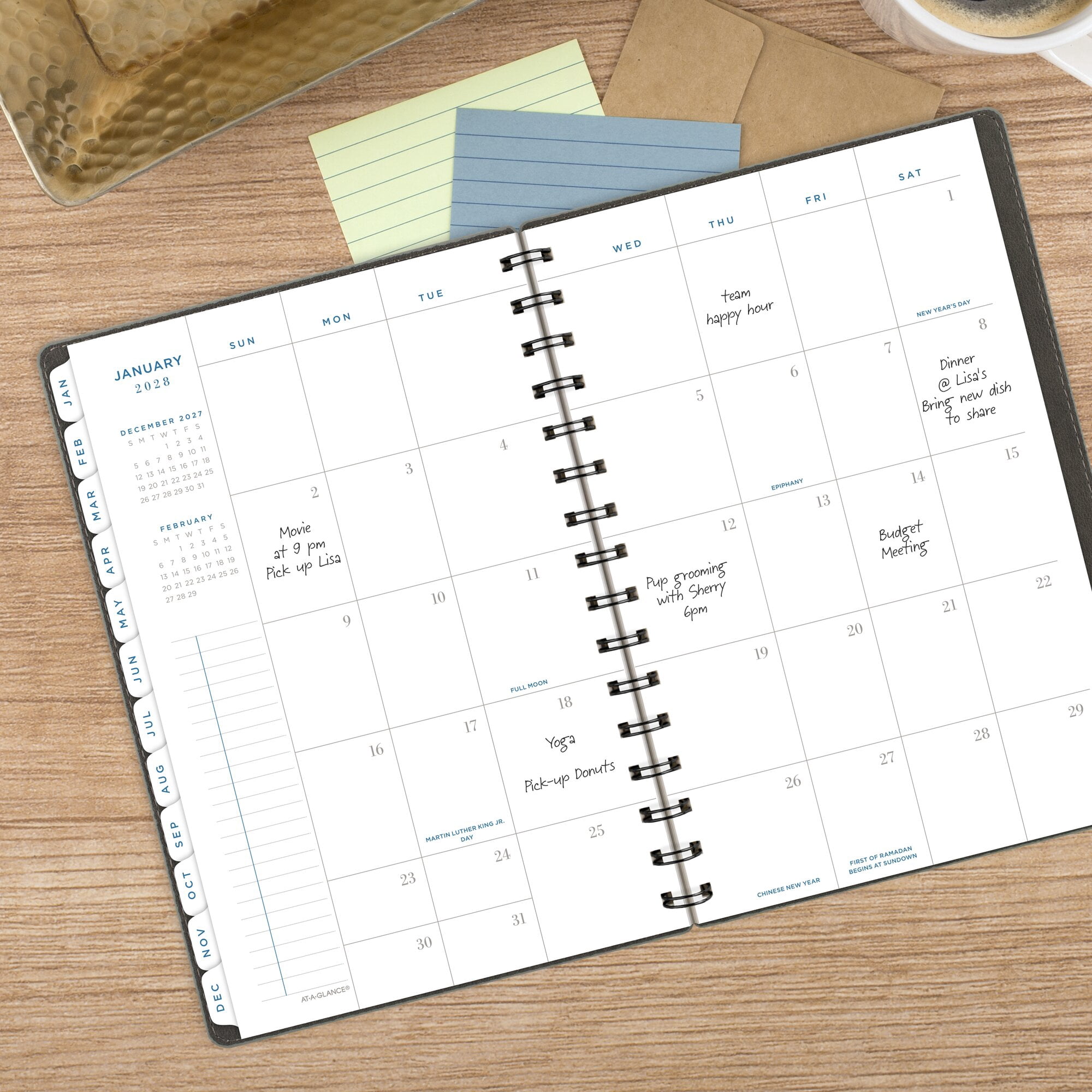 AT-A-GLANCE Signature Collection 2027 Weekly Monthly Planner Gray Small 5 12 x 8