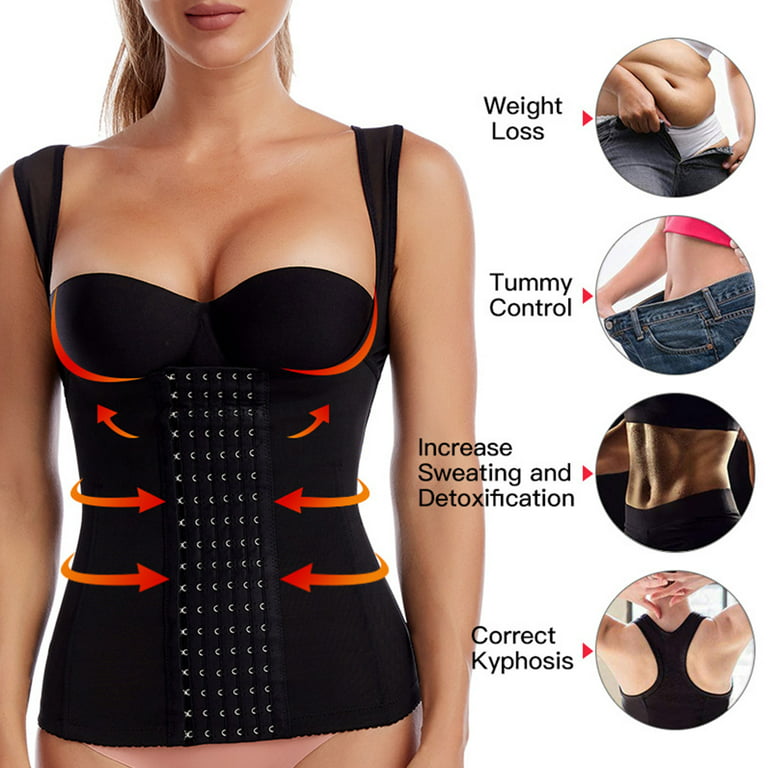 Women Shapewear Padded Tummy Control Tank Top Corset Slimming Camisole Body  Shaper Posture Corrector Compression Vest