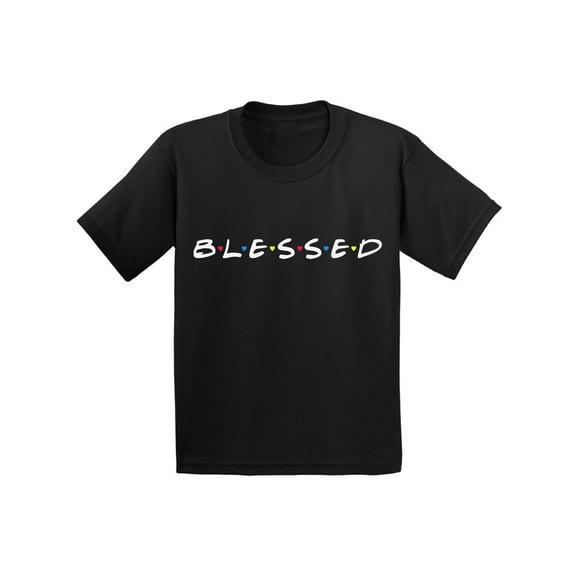 Awkward Styles Religion Shirt for Kids Blessed Youth Shirt Thanksgiving T Shirt for Boys Jesus Christian Girls T-shirt