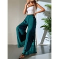 thumbnail image 6 of Women'S Chiffon Dress Beach Wide Leg Palazzo Pants Trouser Green XXL, 6 of 7