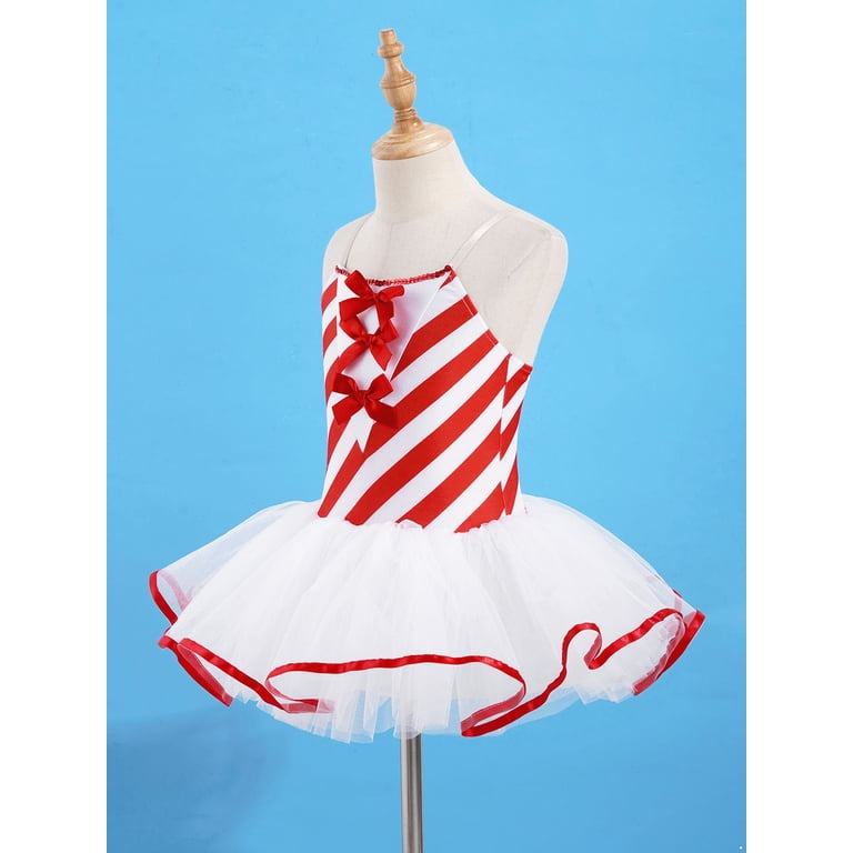 christmas dance dresses high school Girls Christmas Dance Costume Xmas Party Leotard Dress Performance Dancewear