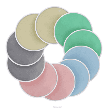 Organic Bamboo Nursing Breast Pads -Scheam 14 Pcs Washable Pads - Reusable Breast Pads for Breastfeeding (Random Color, Large 4.8 inch)Multicolour
