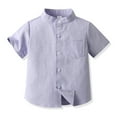 thumbnail image 4 of Boys Button Down Shirts Girls Purple Shirt Dress Shirt Boys Formal Outfit Boys Suit Size 10-11 Years Boys Girls Fashion, 4 of 4