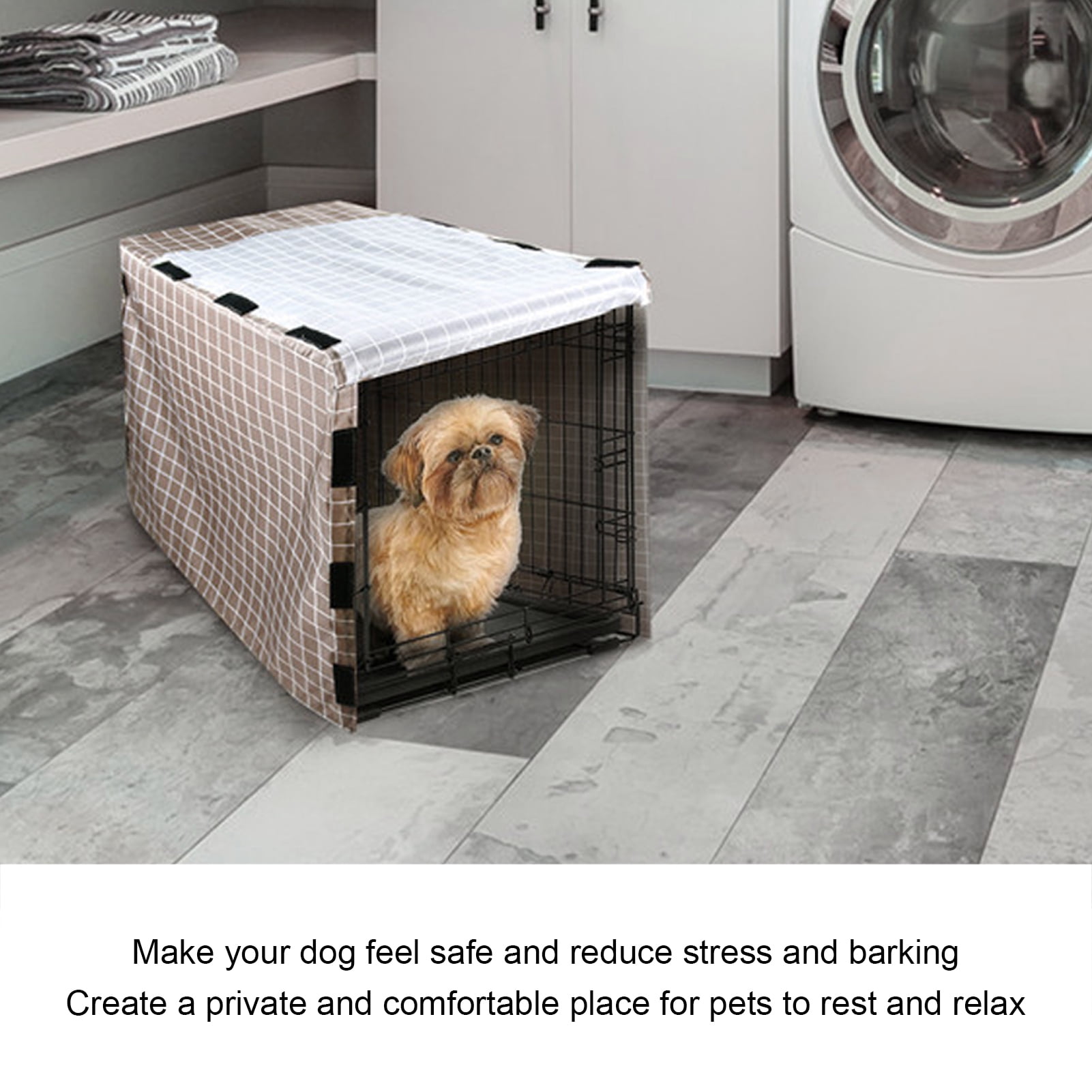 DEJI 42 inches Dog Crate Cover, Privacy Oxford Cloth Pet Kennel Cover