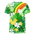 thumbnail image 4 of Blczomt Irish Men Short Sleeve T Shirts St Patricks Day Big & Tall Tee Shirt Shamrock Clover Graphic Summer Soft Tee Tops, 4 of 5