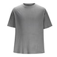 thumbnail image 6 of WAENQINLA Men's Knit Shirts Summer Short Sleeve T-Shirts Lightweight Crewneck Ribbed Sweater Stretch Solid Color Tops, 6 of 6