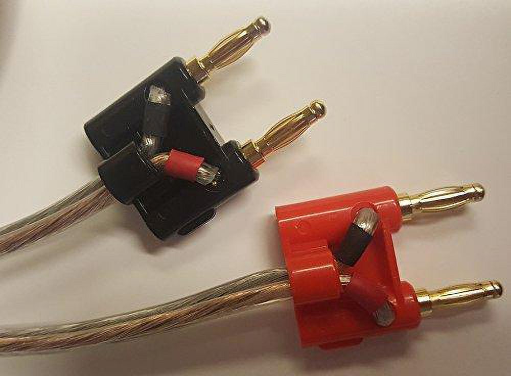 IEC L74255-10 14 AWG Speaker wire with RCA Male to 1 pair Stackable Banana Plugs 10' - image 2 of 4