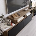 thumbnail image 3 of Nexera 58" Modern Engineered Wood TV Stand, Walnut & Black Melamine, 3 of 5