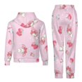 thumbnail image 6 of Kuromi And My Melody Boys 2 Piece Tracksuit Athletic Sweatsuits Sets Hooded Sweatshirt And Jogger Sweatpants Clothing Sets for Kids, 6 of 8
