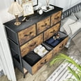 thumbnail image 2 of Moasis Modern Wide Dresser Storage Tower 3-6 Brown Wood Grain, 2 of 5