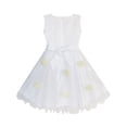 thumbnail image 3 of Girls Dress Dimensional Flower Butterfly Bow Tie Party 7, 3 of 6