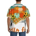 thumbnail image 3 of Kdxio Men's Hawaiian Shirt for Men Short Sleeve Shirt Hello Fall Farm Truck Summer Casual Holiday Beach Button Down T-Shirts, 3 of 5