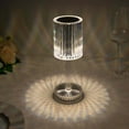 thumbnail image 2 of Efavormart 10" LED Acrylic Crystal Cylinder Color Changing Cordless Table Lamp, Rechargeable RGB Touch Control Accent Lamp, 2 of 11