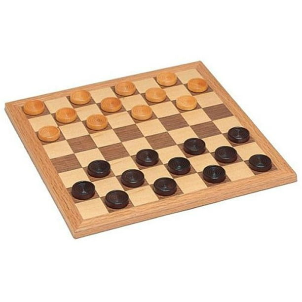 Wood Checkers Set