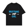 thumbnail image 2 of Mustang Girl T Shirt Black Horse And Arrow Print For Casual Wear, 2 of 4