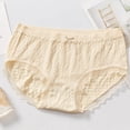 thumbnail image 2 of Braguitas de cintura alta con ribete de encaje para mujer - Tejido acanalado transpirable, diseño con doble entrepierna para mayor comodidad diaria, talla única, 2 of 6