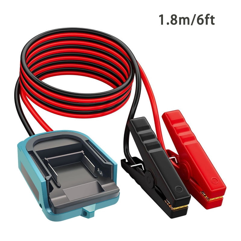 3 Packs 6ft 12AWG Jumper Starter Cable Clamps for 18V Lithium Battery, Durable Booster Wire for Car, Truck, Motorcycle and Emergency Power Supply