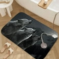 thumbnail image 3 of 1pc Three Wolves Howling Absorbent Non-Slip Bathroom Thickened Flannel Rug Decor,Soft,Quick Drying,Suitable For Indoor/outdoor Use,Bathrooms,Bedrooms,Kitchens,Terrace,Laundry Rooms,16"x24", 3 of 9