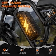 1500W Peak Electric Bike for Adults, 48V 15Ah Battery, 32MPH Fat Tire E-Mountain Bike, 20x4.0 Snow Tire, Dual Suspension, 7-Speed, UL2849