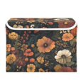 thumbnail image 7 of Yayeee Collapsible Cube Storage Bin with Lid Fabric Closet Decorative Basket with Handles, Dark Floral Pattern, 7 of 7