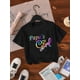 thumbnail image 3 of Young Girl Colorful Letter Print Cute Short Sleeve T-Shirt, 3 of 6