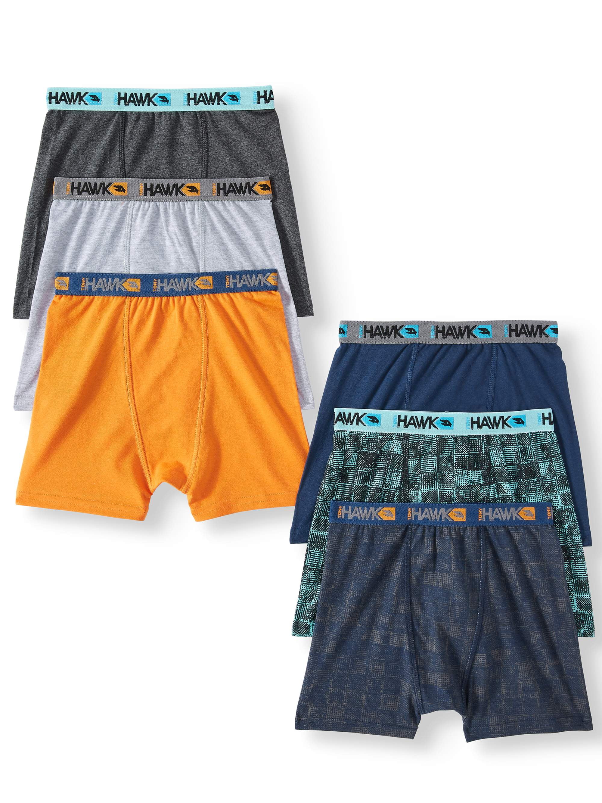 Tony Hawk Tony Hawk Boys 6Pack Cotton Boxer Briefs