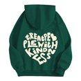 thumbnail image 3 of Charmgo Hoodies for Women Trendy, Women's Letter Graphic Print Long Sleeve Tops Drawstring Hoodies Crewneck Sweatshirt Casual Pullover Tops, Graphic Hoodies Green XL, 3 of 5