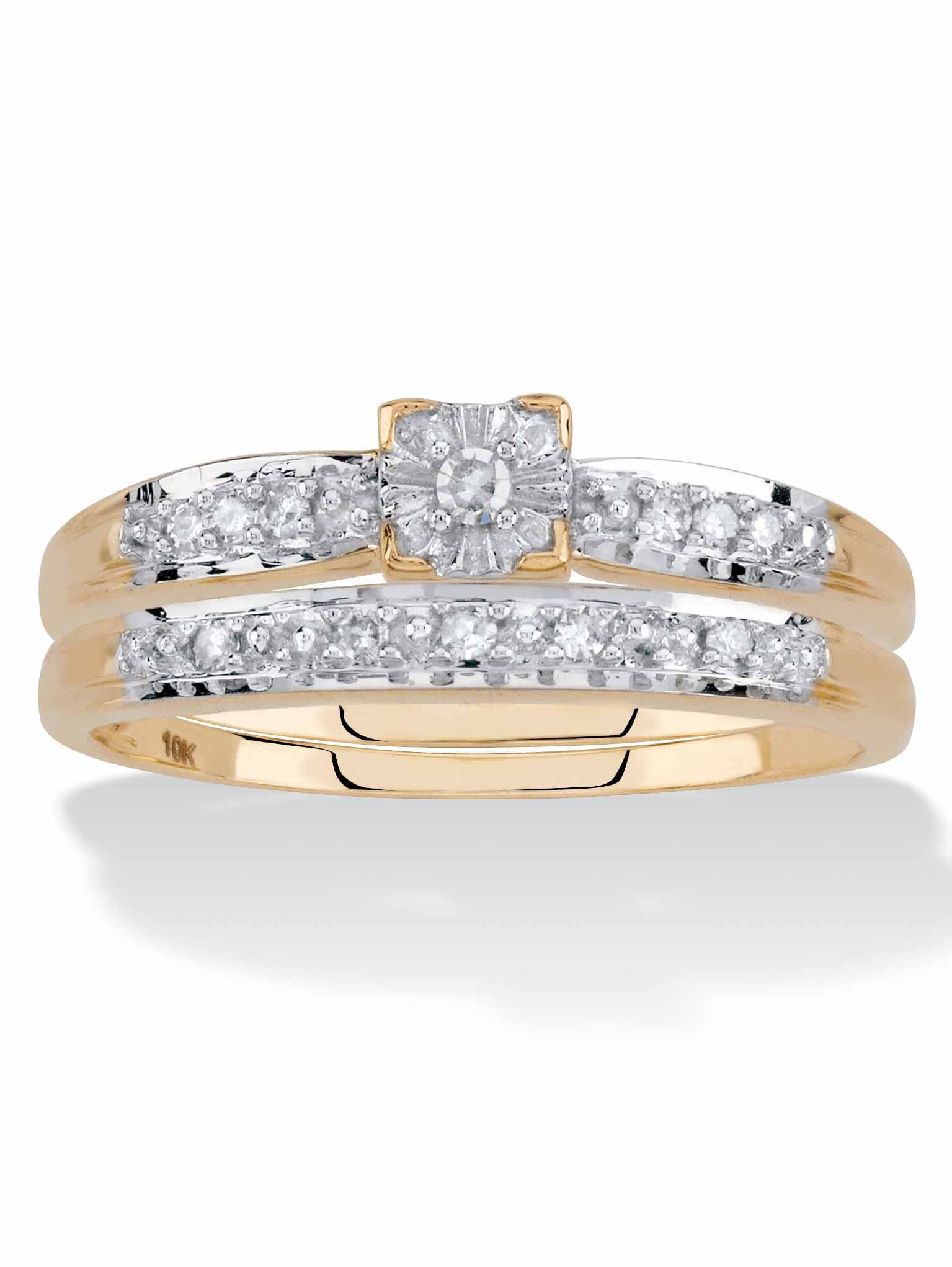 10K Yellow Gold Halo Engagement Ring 50549-E-1-3-10KY