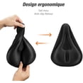 thumbnail image 3 of Funda para sillín de bicicleta, cómoda almohadilla para sillín de bicicleta de gel de silicona, adecuada para bicicletas de montaña, bicicletas de carretera, hombres y mujeres ER, 3 of 4