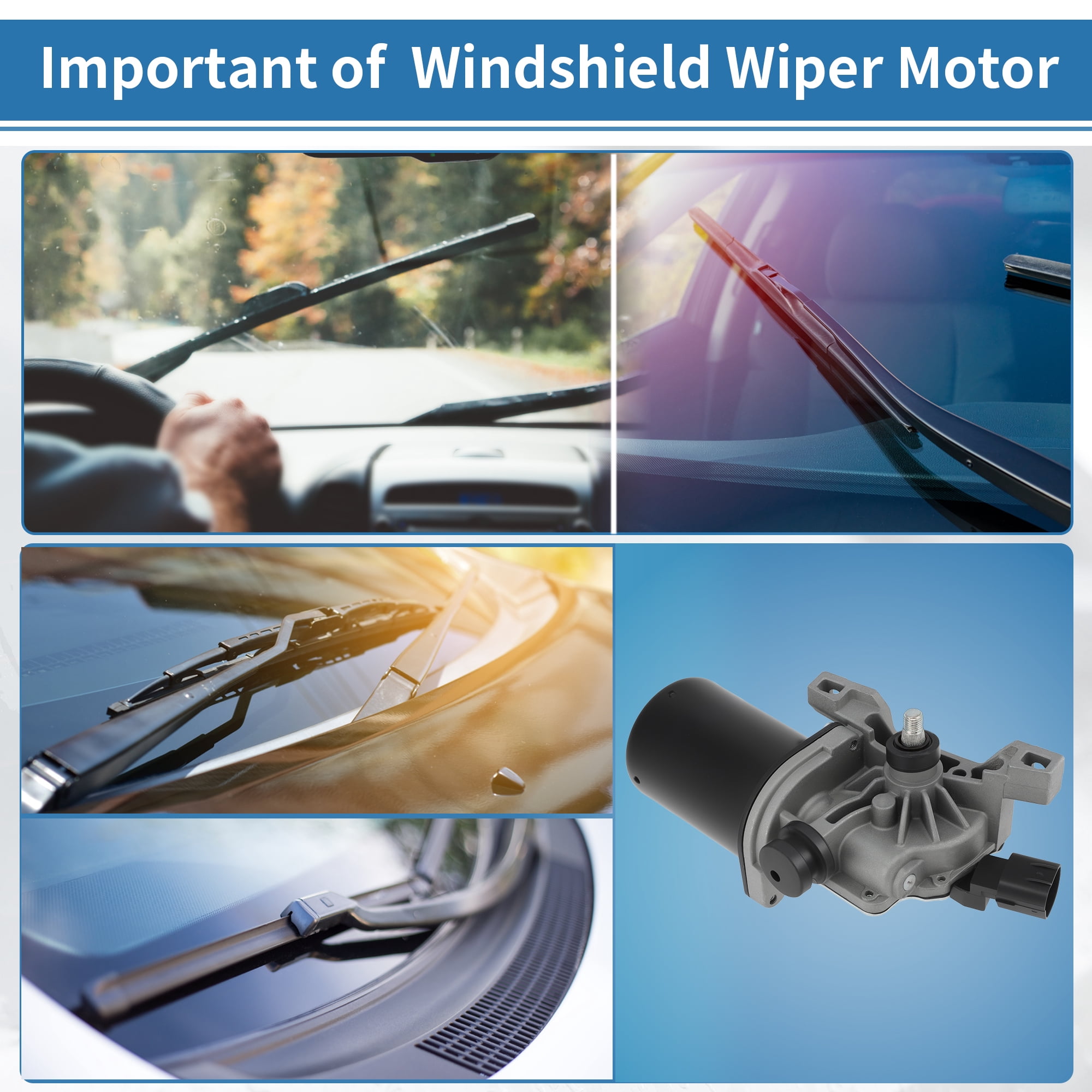 Unique Bargains Front Windshield Wiper Motor for Toyota Highlander 2014-2019