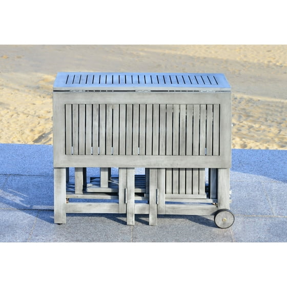 Safavieh Arvin Outdoor Modern Foldable 5 Piece Living Set Com