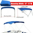 thumbnail image 4 of 4 Bow Boat Pontoon Bimini Top Cover Sun Shade Boat Replacement Canvas Cover, 5 Colors 5 Sizes, 4 of 11