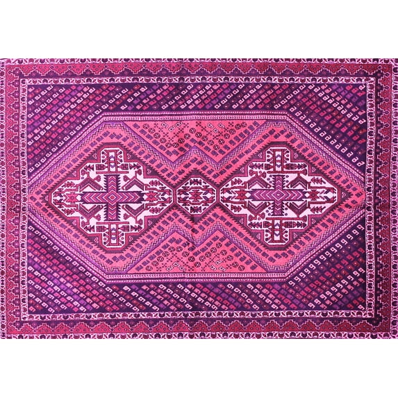 Ahgly Company Indoor Rectangle Persian Pink Traditional Area Rugs, 4' x 6'