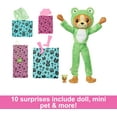 thumbnail image 4 of Barbie Cutie Reveal Costume-Themed Series Doll & Accessories with 10 Surprises, Puppy as Frog, 4 of 7