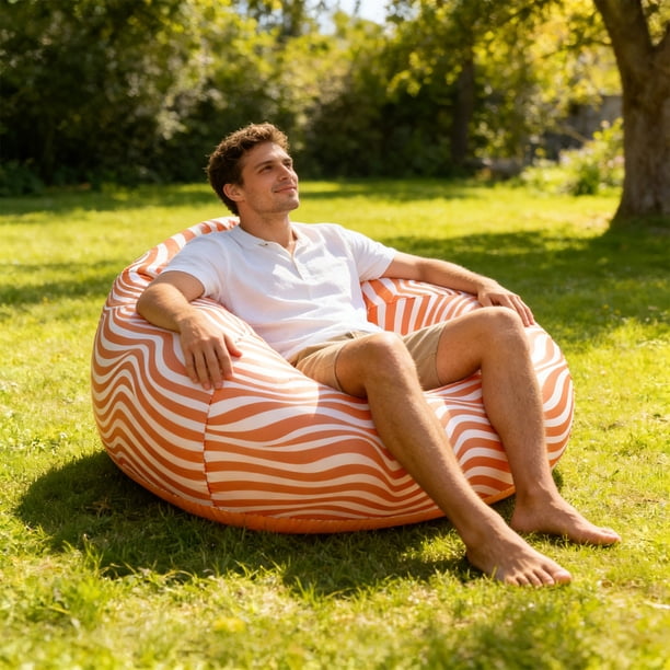 YiJuHui Outdoor Inflatable Sofa Chair Portable Air Couch for Camping, Beach, Picnics, Festivals - Quick Inflation, Comfortable, Durable PVC, Compact Travel Lounger
