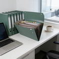 thumbnail image 7 of Under $5 dollars!Colored File Folders, 12-compartment Retros Business Document Bag Thickened Large-capacity Accordion-style Document Holders Document Accordion Folder Suitable For File Storage, Green, 7 of 7