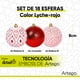 thumbnail image 2 of Esferas para árbol de navidad Artego de 8 cm de diámetro paq 18 esferas Rojo *Línea Detail Con: 2 estilos emboss y un cromado, para colgar Christmas ornaments, 2 of 7