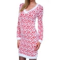 thumbnail image 3 of White Mark Universal 896-Red-L Angora Sweater Dresss - Red - Large, 3 of 5