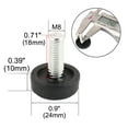 thumbnail image 2 of REGALWOVEN 4Pcs Screw On Type Furniture Glide Leveling Foot Adjuster Black M8 x 20mm, 2 of 7